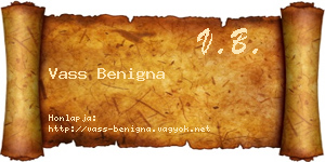 Vass Benigna névjegykártya